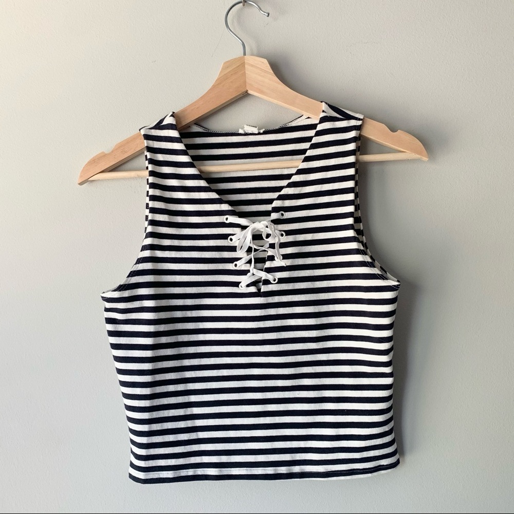 Garage Striped Crop Top